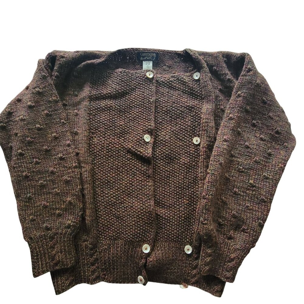 Vintage Country Shop Marshall Field's Womens Wool Cardigan Sweater S Mulitcolor